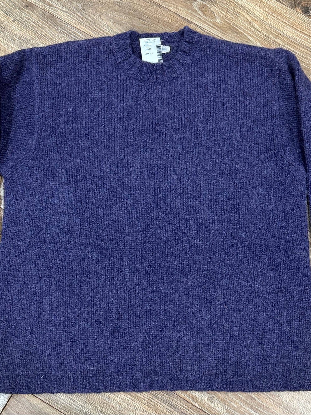 Vintage J. Crew Men's Crewneck Sweater in Deep Purple Heather NWT